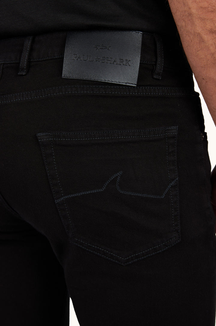 Paul & Shark Stretch Denim Jeans in Organic Cotton | Black