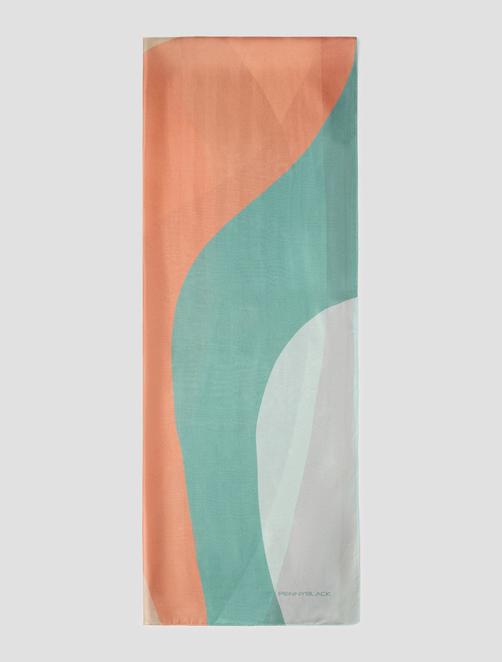 PennyBlack Jacquard Silk Stole | Multicolor