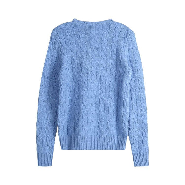 Ralph Lauren Cable Wool-Cashmere Crewneck Jumper | Litchfield Blue