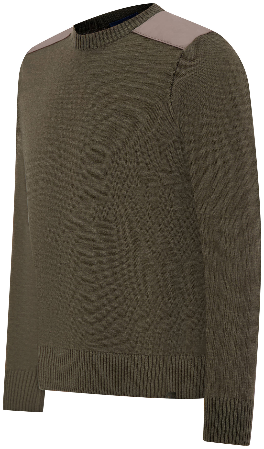 Paul & Shark Typhoon Re4x4 Soft Cool Touch Wool Crewneck | Olive
