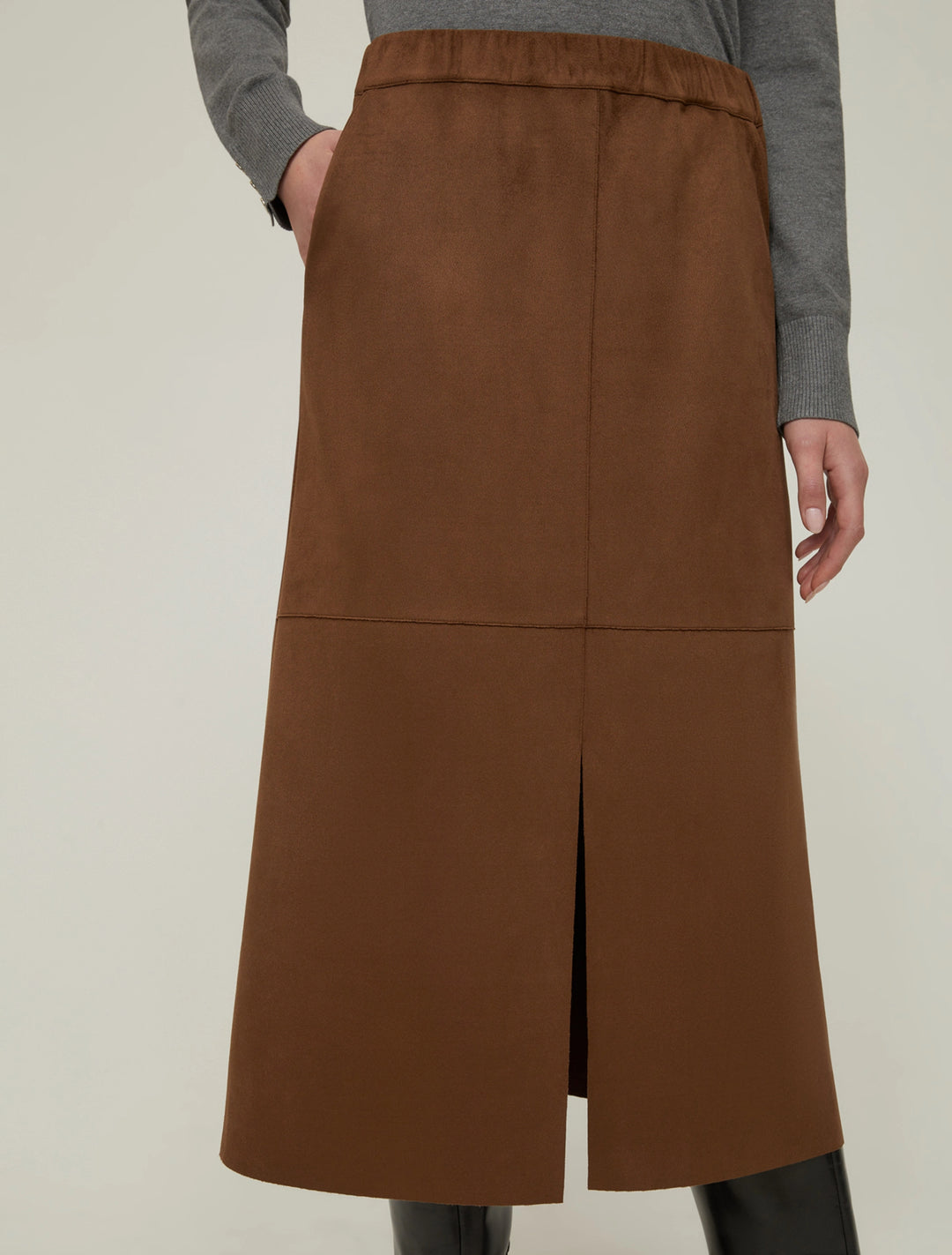 PennyBlack Sambuco Jersey Skirt | Brown