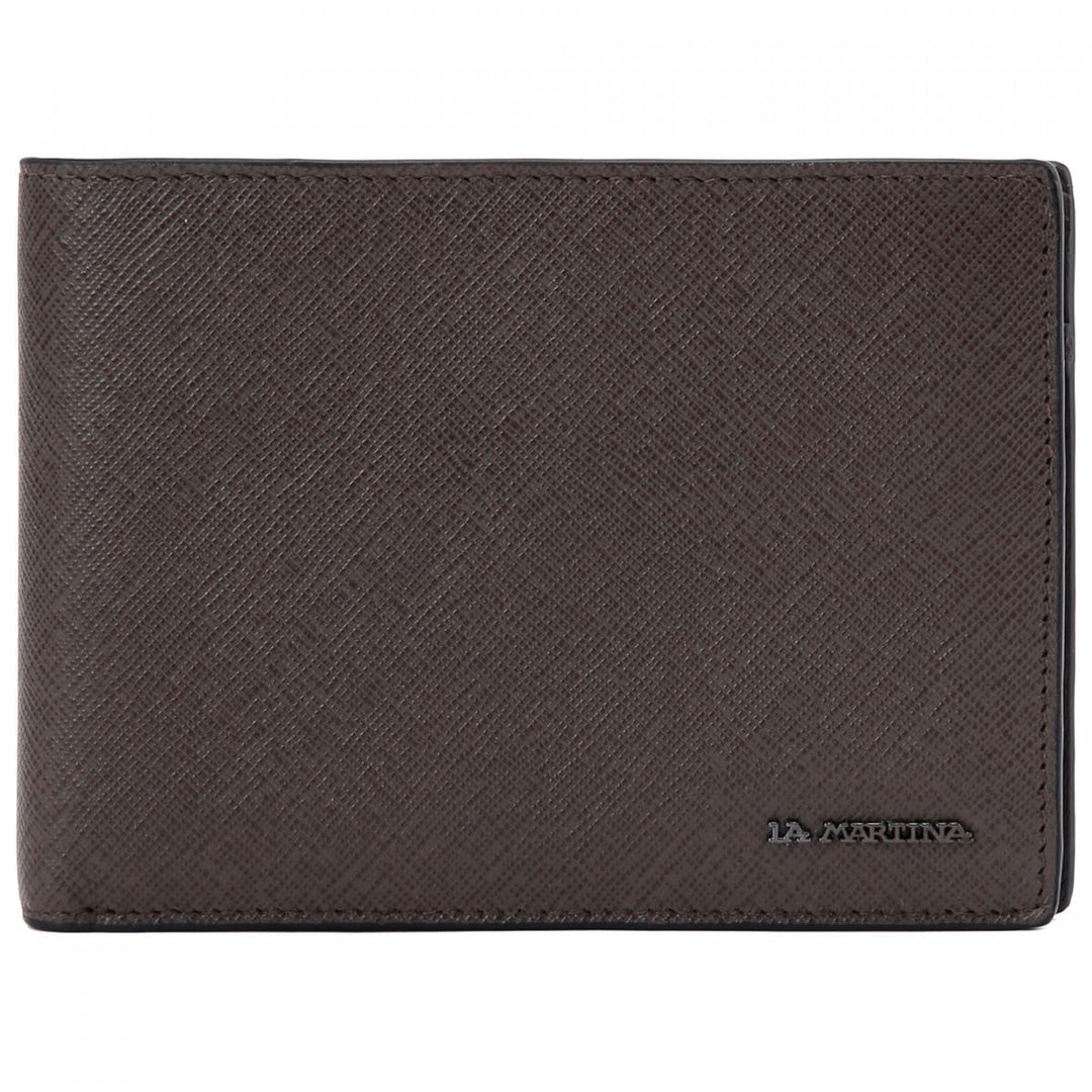 La Martina Men's Leather Wallet with Coins Pocket | Grey