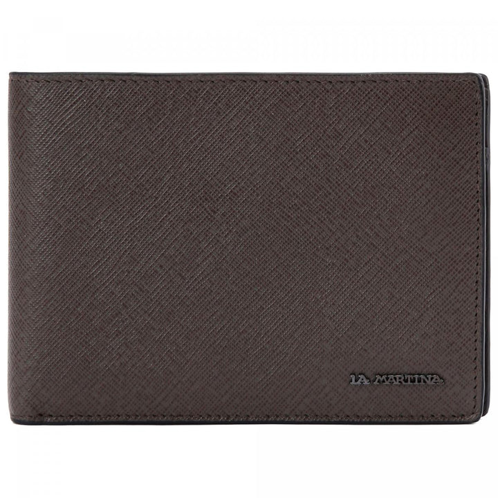 La Martina Men's Leather Wallet with Coins Pocket | Grey