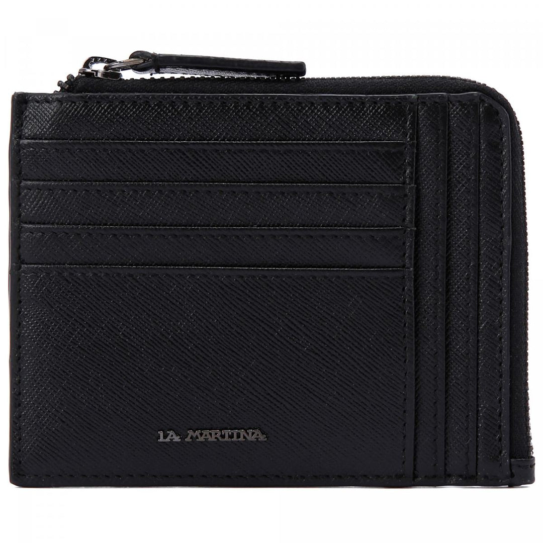 La Martina Men's Cardholder+ Coin Pocket | Black