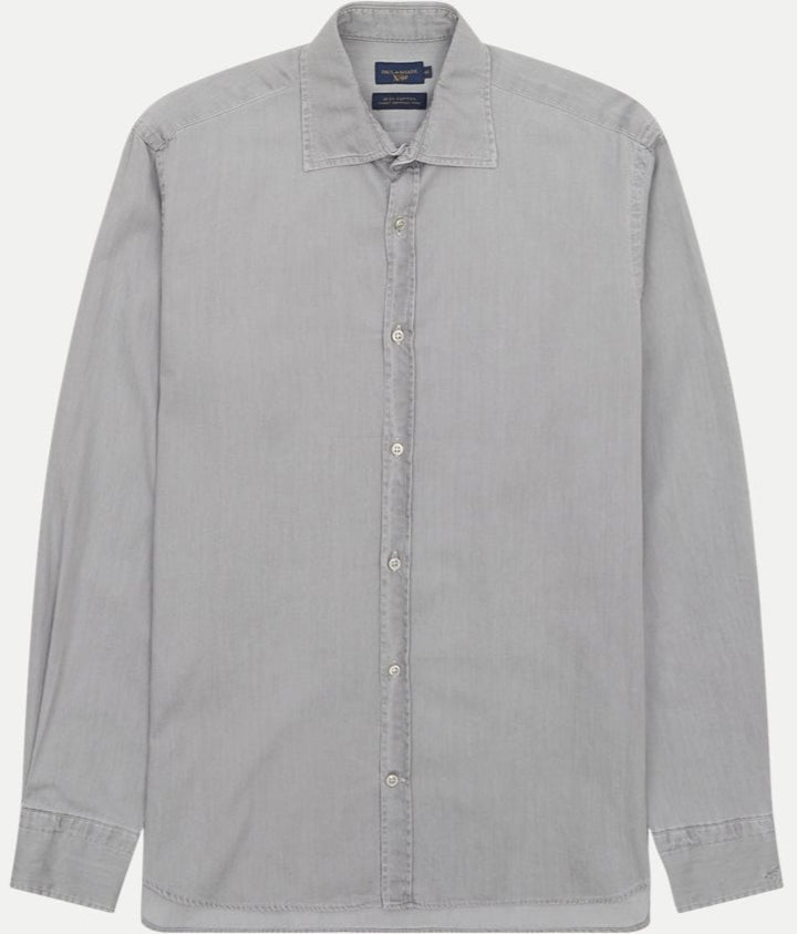 Paul & Shark Giza Cotton Xsoft Light Denim Shirt | Grey