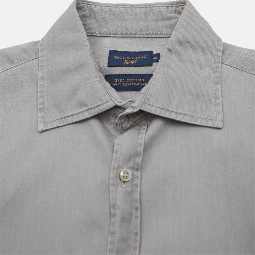 Paul & Shark Giza Cotton Xsoft Light Denim Shirt | Grey
