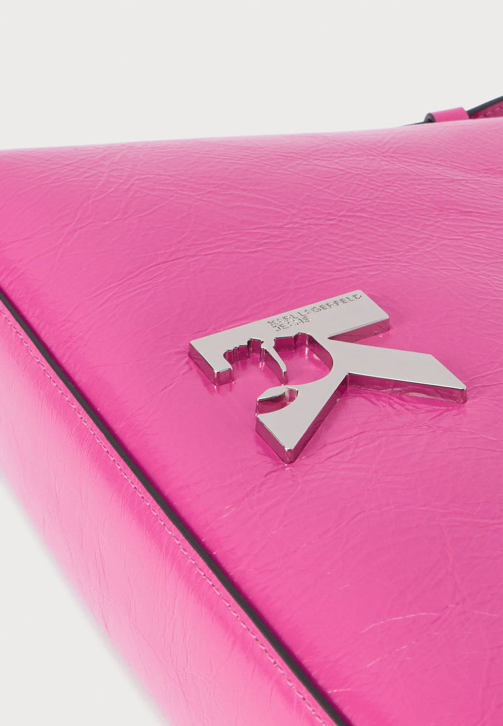Karl Lagerfeld Leather Shiny Shoulder Bag | Very Berry