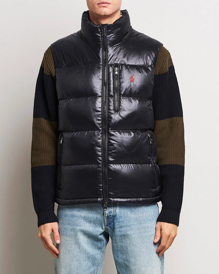 Ralph Lauren Men's Down Gilet | Black Glossy