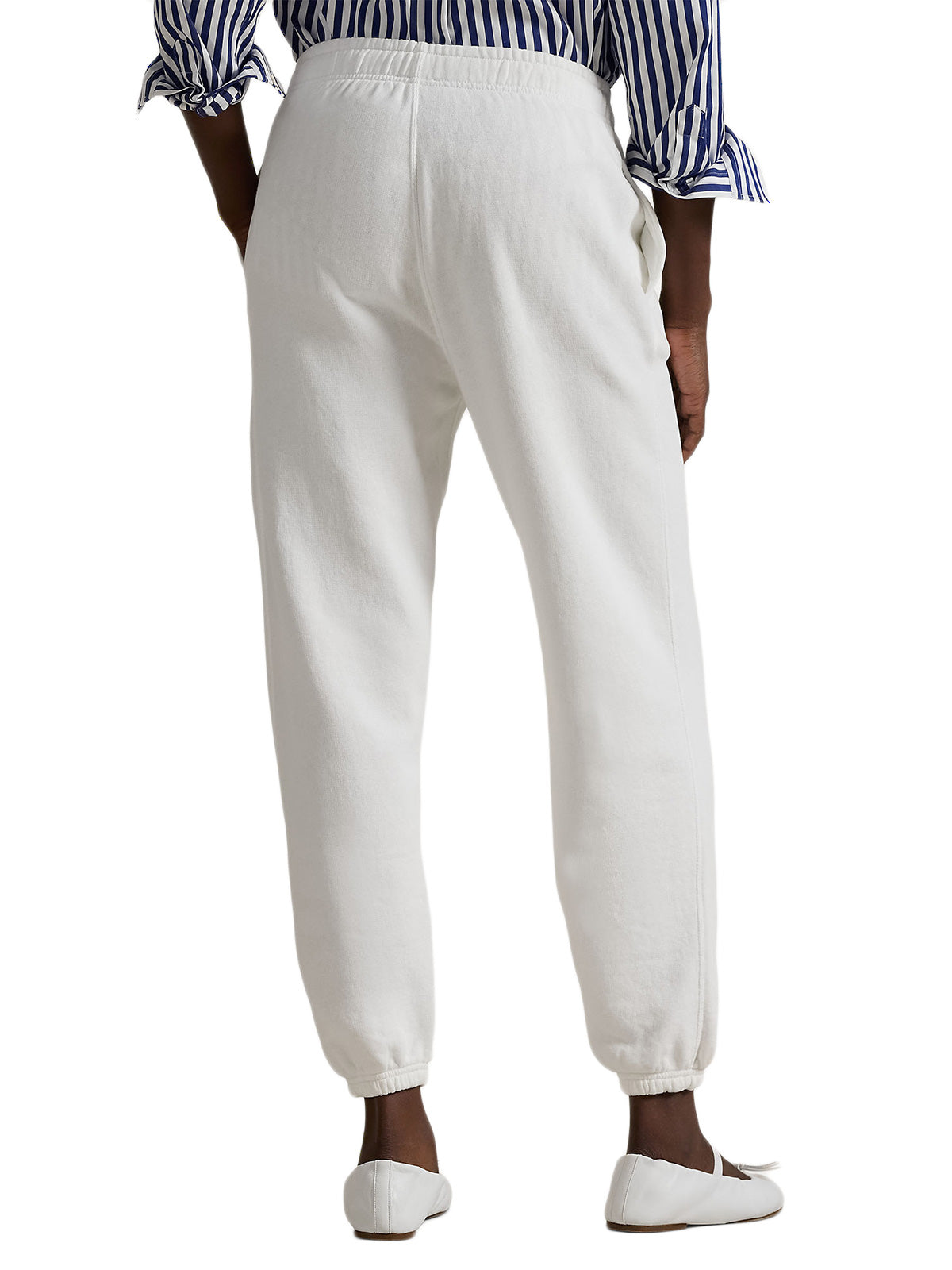 Ralph Lauren Lightweight Fleece Athletic Trouser | White