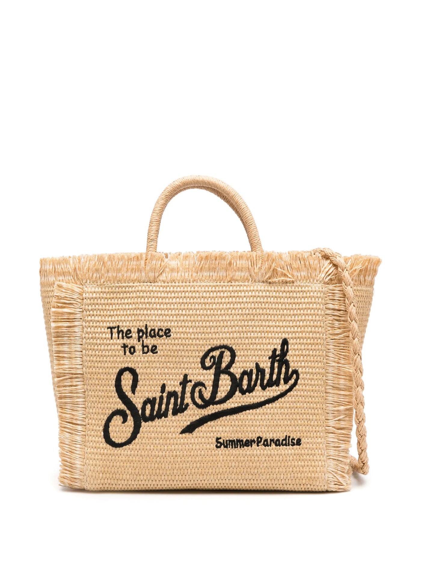 MC2 Saint Barth Colette Straw Bag | Black/Beige