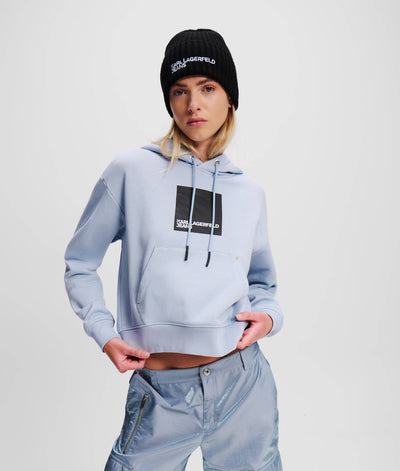 Karl Lagerfeld Box Logo Regular Fit Hoodie | Eventide