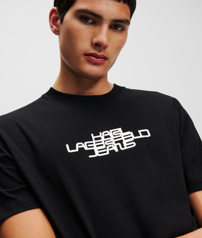 Karl Lagerfeld Foil Logo Regular Fit T-shirt | Black