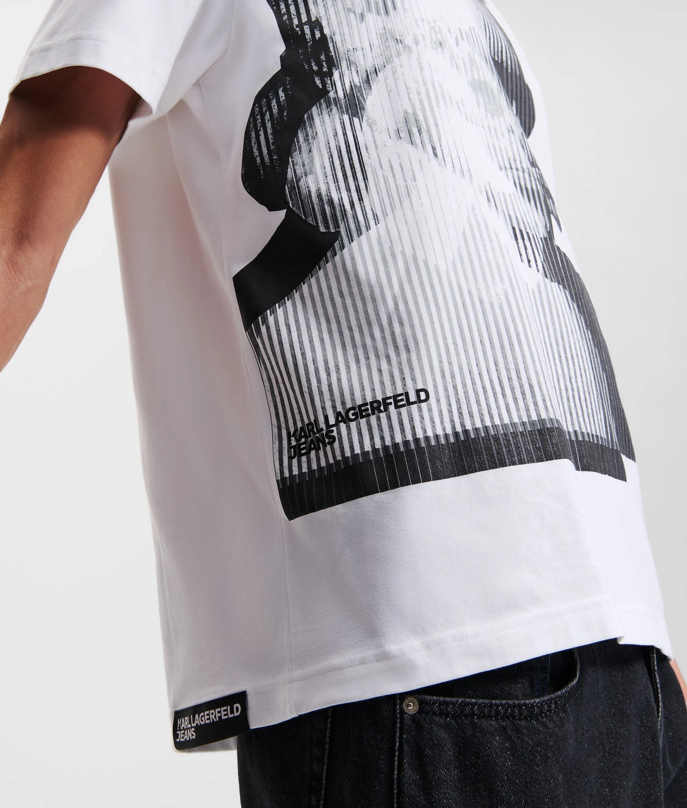 Karl Lagerfeld Print Regular Fit T-shirt | White