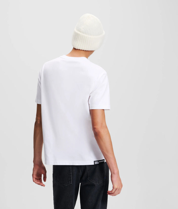 Karl Lagerfeld Print Regular Fit T-shirt | White