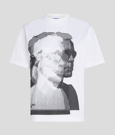 Karl Lagerfeld Print Regular Fit T-shirt | White