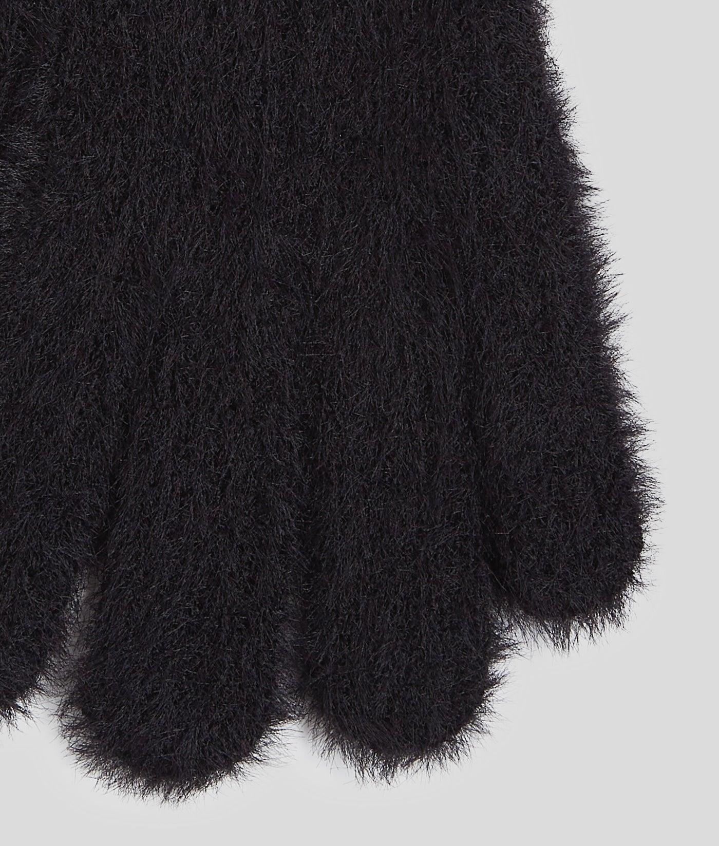 Karl Lagerfeld Women's Fluffy Gloves | Black