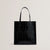 Ted Baker Croccon Large Croc Texture Icon Tote Bag | Jet Black
