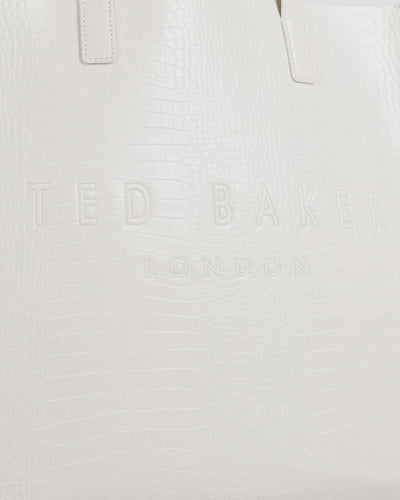 Ted Baker Croccon Croc Detail Large Icon Bag | Nude