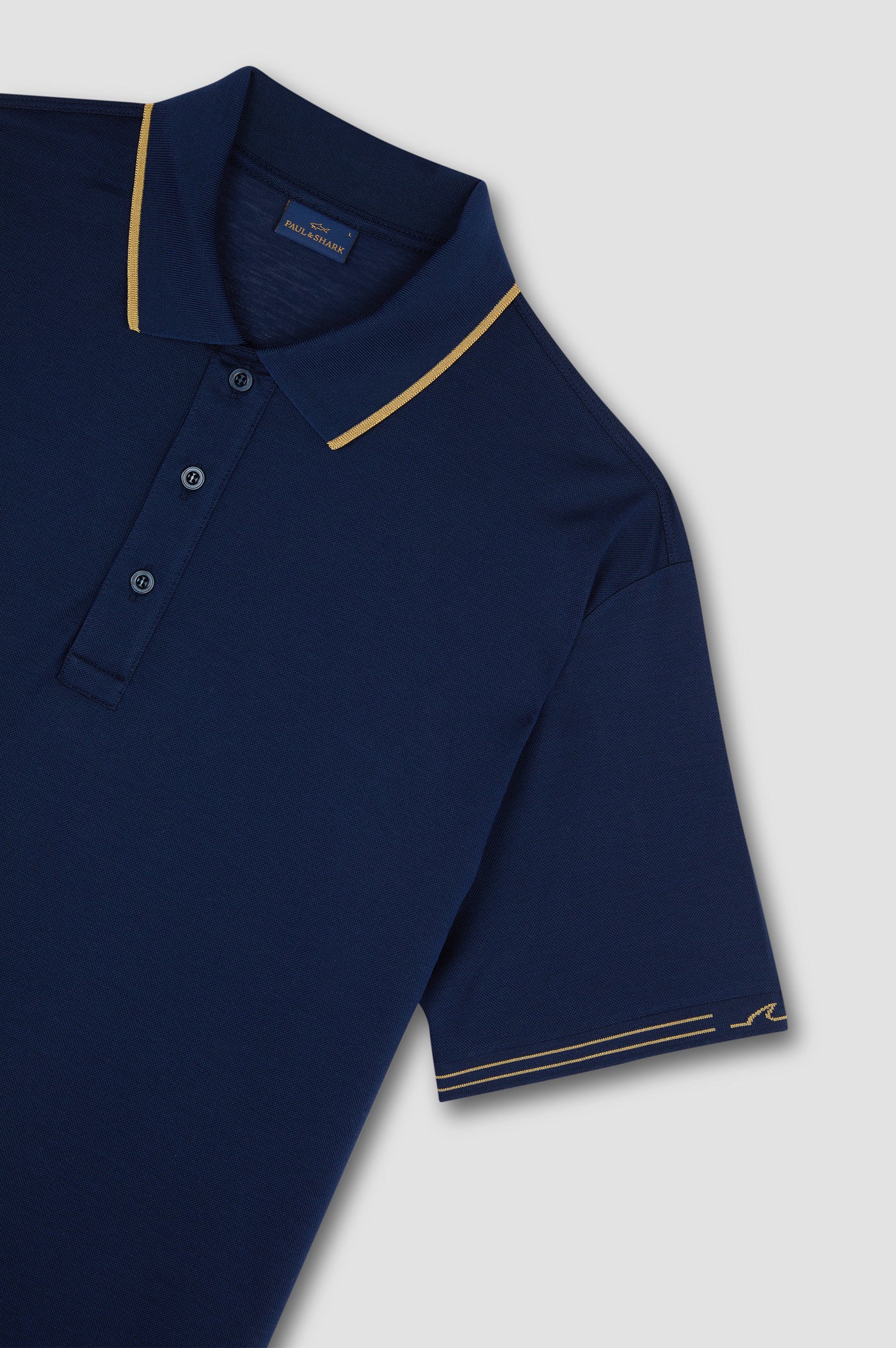 Paul & Shark Fine Piqué Cotton Polo Shirt | Navy