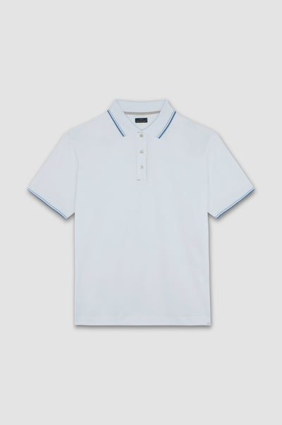 Paul & Shark Double Mercerised Jersey Cotton Polo Shirt | White