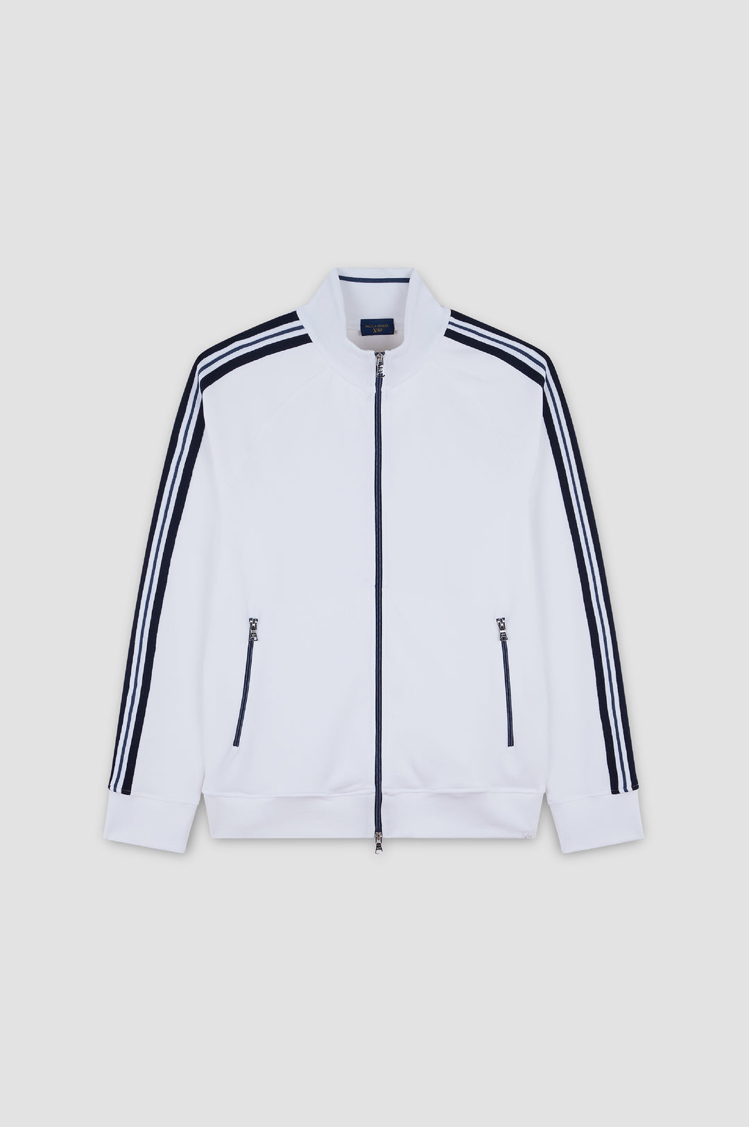 Paul & Shark Active Fleece Cotton Full Zip Cardigan | White