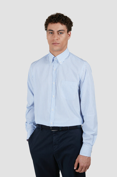 Paul & Shark Cotton Poplin Shirt | Blue/White