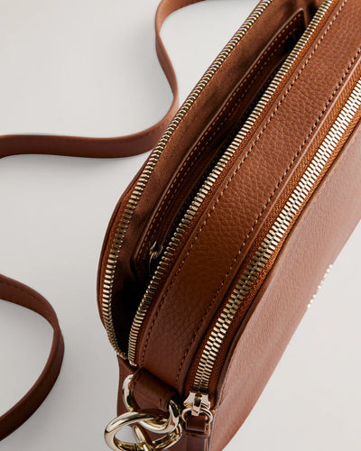 Ted Baker Darcelo Branded Webbing Camera Bag | Brown Chocolate