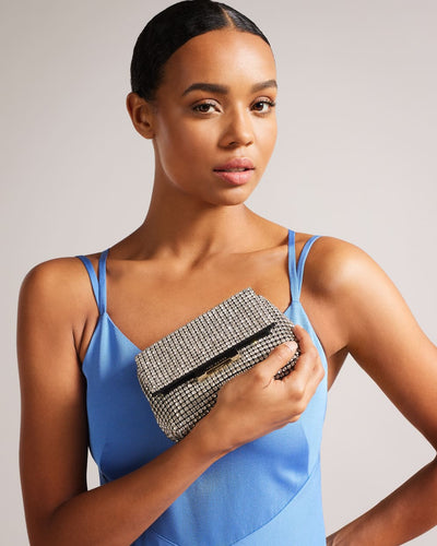 Ted Baker Gliters Crystal Mini Cross Body Bag | Silver