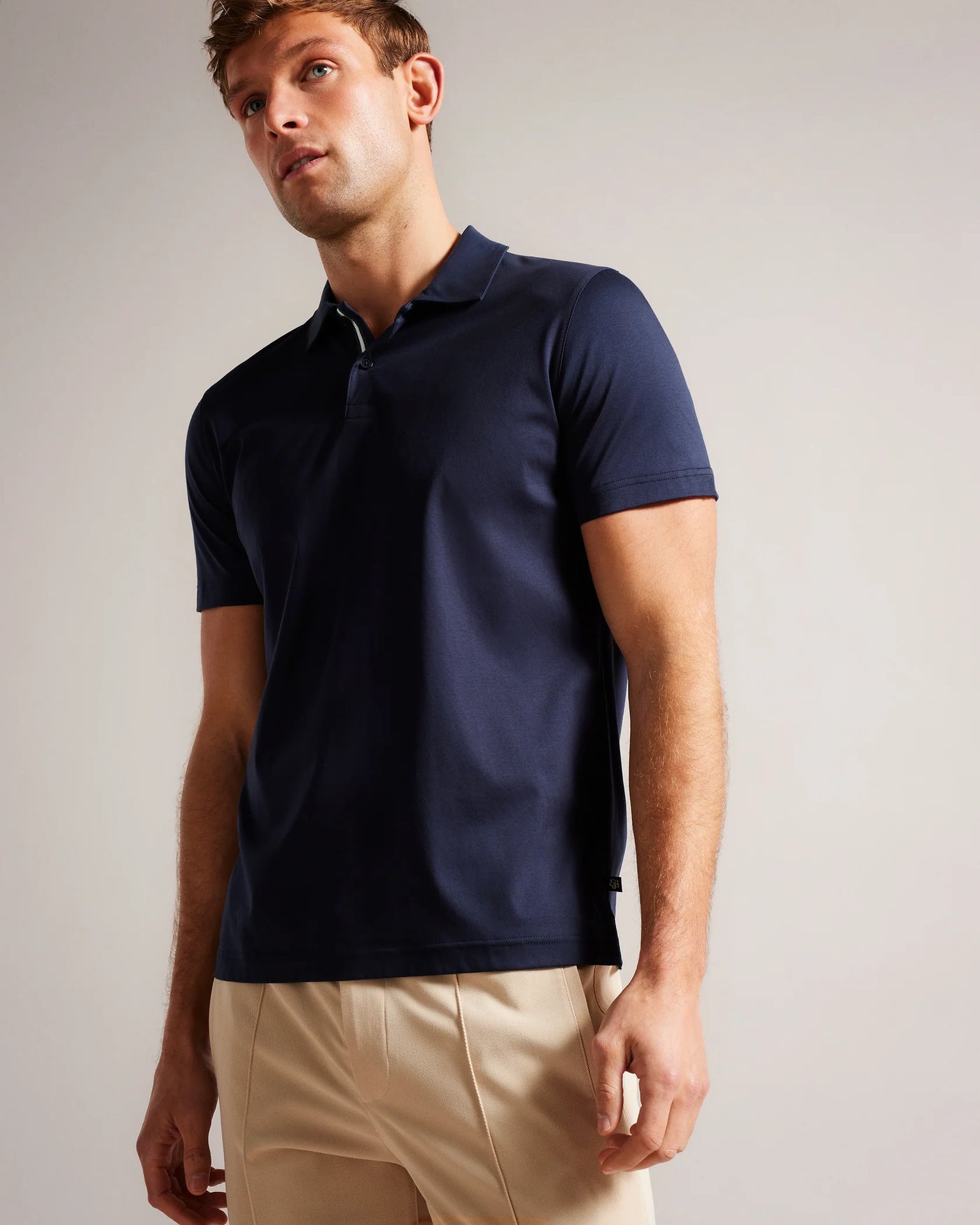 Ted Baker Zeiter Short Sleeve Slim Soft Touch Polo | Navy