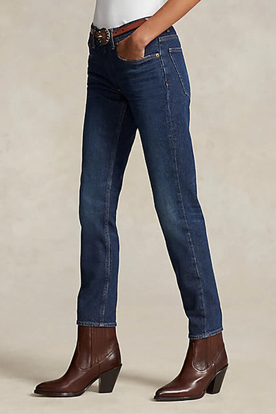 Ralph Lauren Mid-Rise Super-Slim Jeans | Celebes Wash