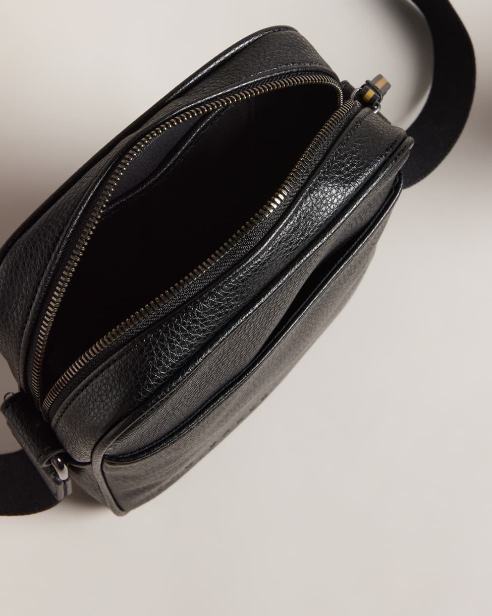 Ted Baker Kiian Faux Leather Webbing Crossbody Bag | Black