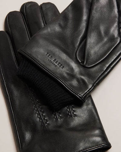 Ted Baker Ballat Leather Gloves | Black