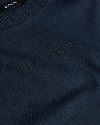 Ted Baker Wiskin Branded Regular Fit T-Shirt | Navy