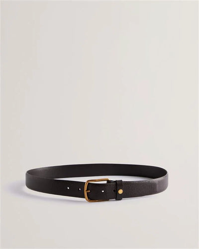 Ted Baker Keiith Caviar Texture Leather Belt | Brown Chocolate