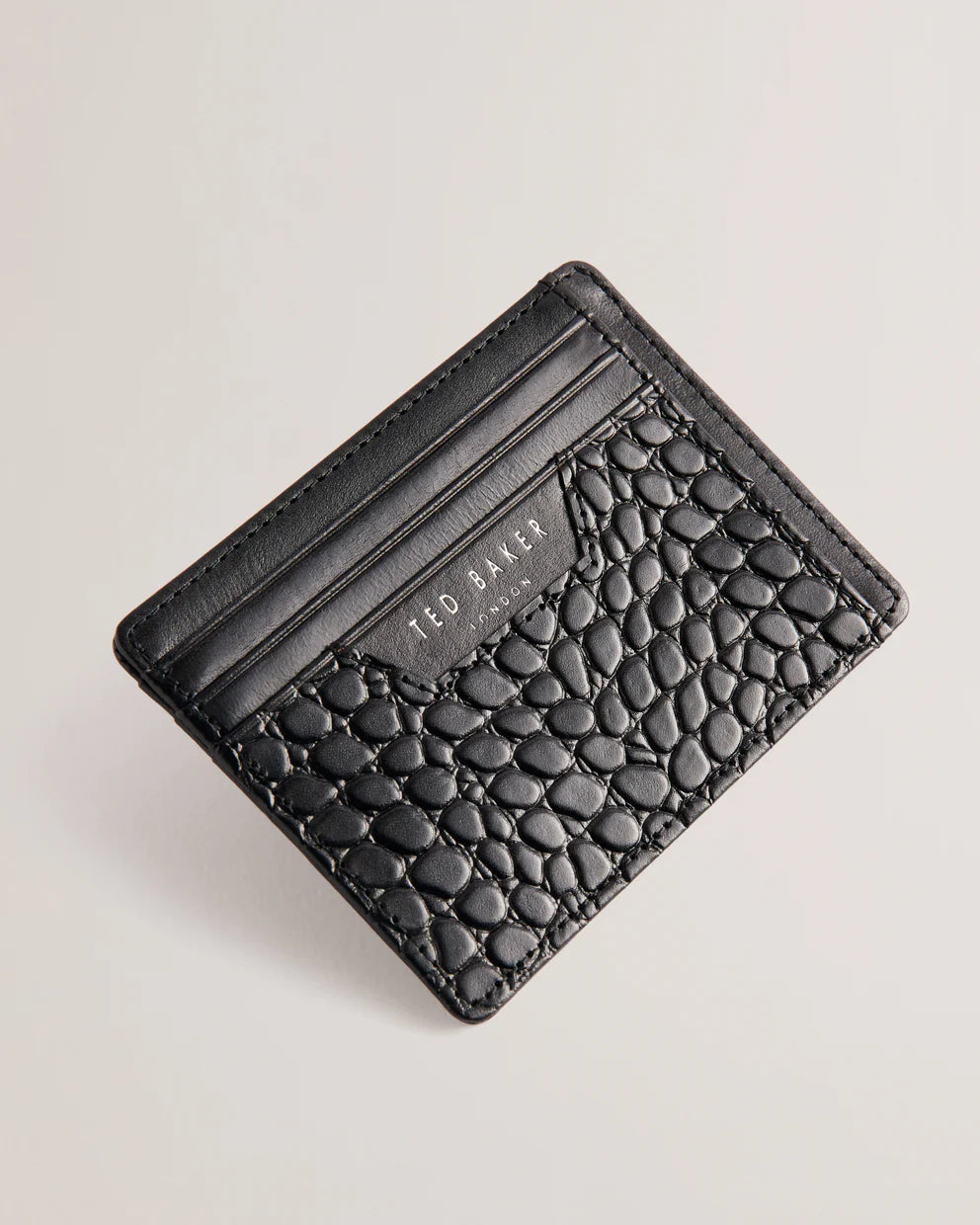 Ted Baker Keigan Croc Effect Leather Belt+Cardholder | Black