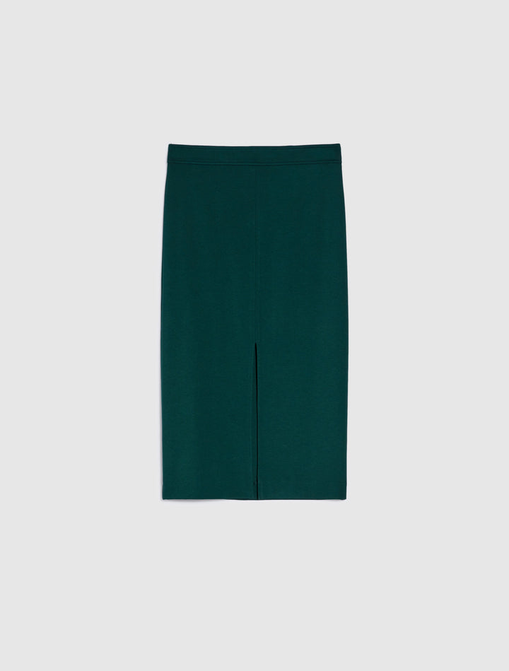 Penny Black Viscose Skirt | Dark Green