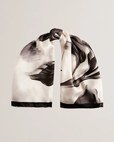 Ted Baker Leonaas Flower Printed Silk Square Scarf | Cream