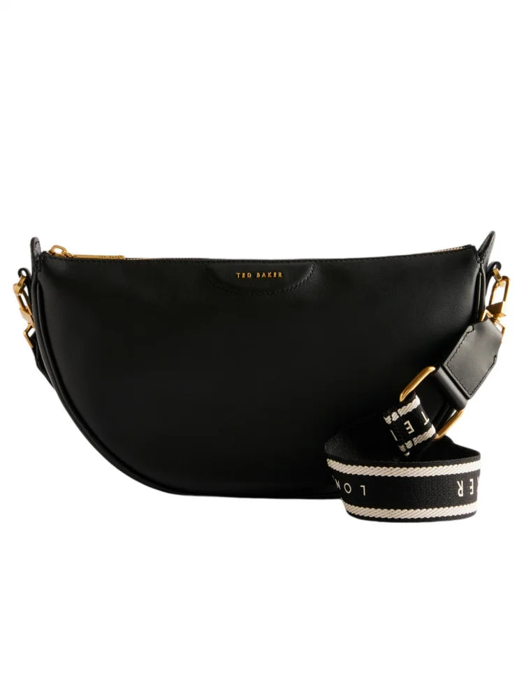 Ted Baker Essina Webbing Half Moon Crossbody Bag | Black