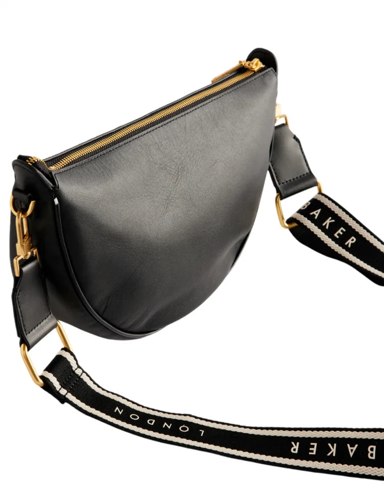 Ted Baker Essina Webbing Half Moon Crossbody Bag | Black