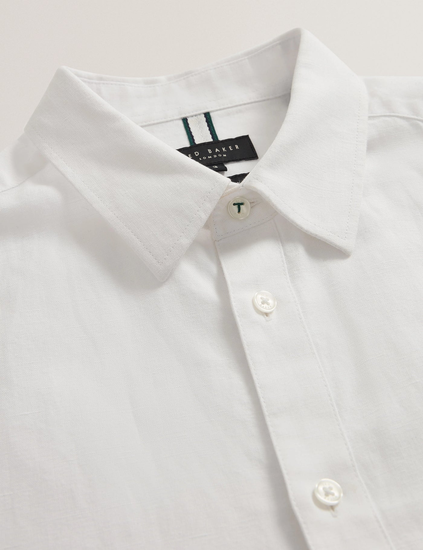 Ted Baker Zafra Regular Linen Shirt | White
