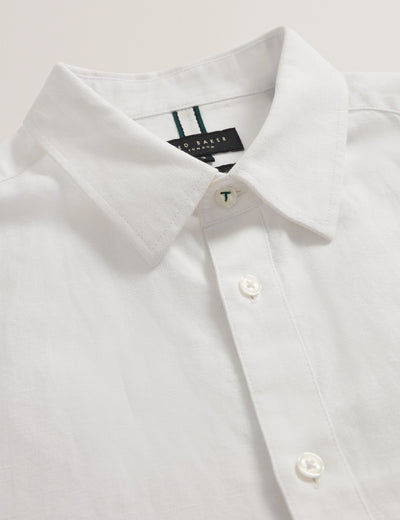 Ted Baker Zafra Regular Linen Shirt | White