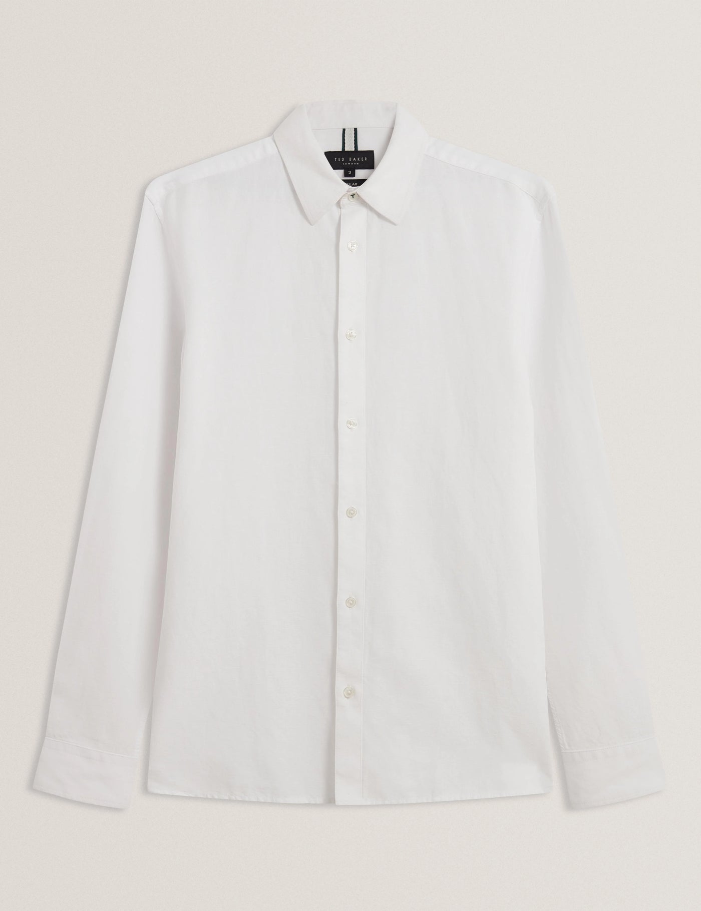 Ted Baker Zafra Regular Linen Shirt | White
