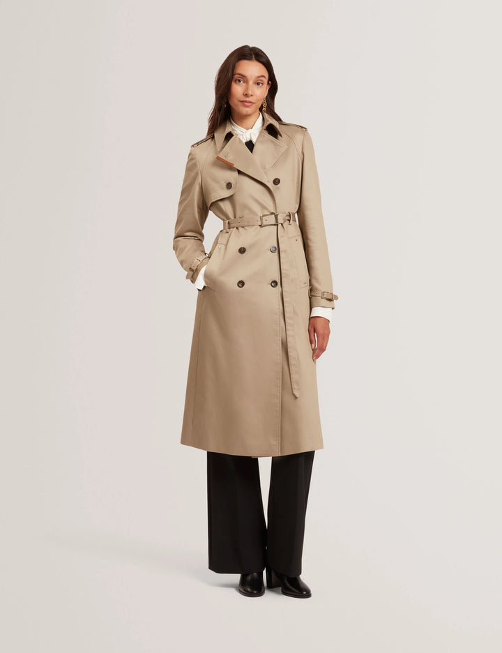 Ted Baker Arytha Cotton Twill Belted Trench Coat | Camel