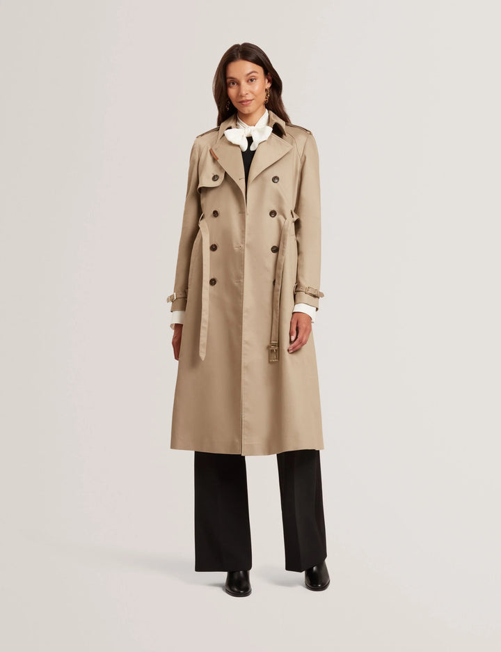 Ted Baker Arytha Cotton Twill Belted Trench Coat | Camel