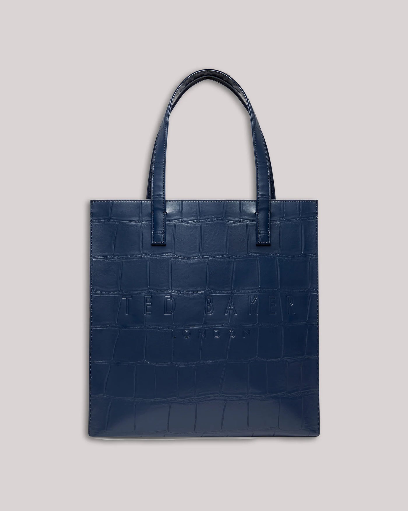Ted Baker Croccon Large Croc Texture Icon Tote Bag | Navy