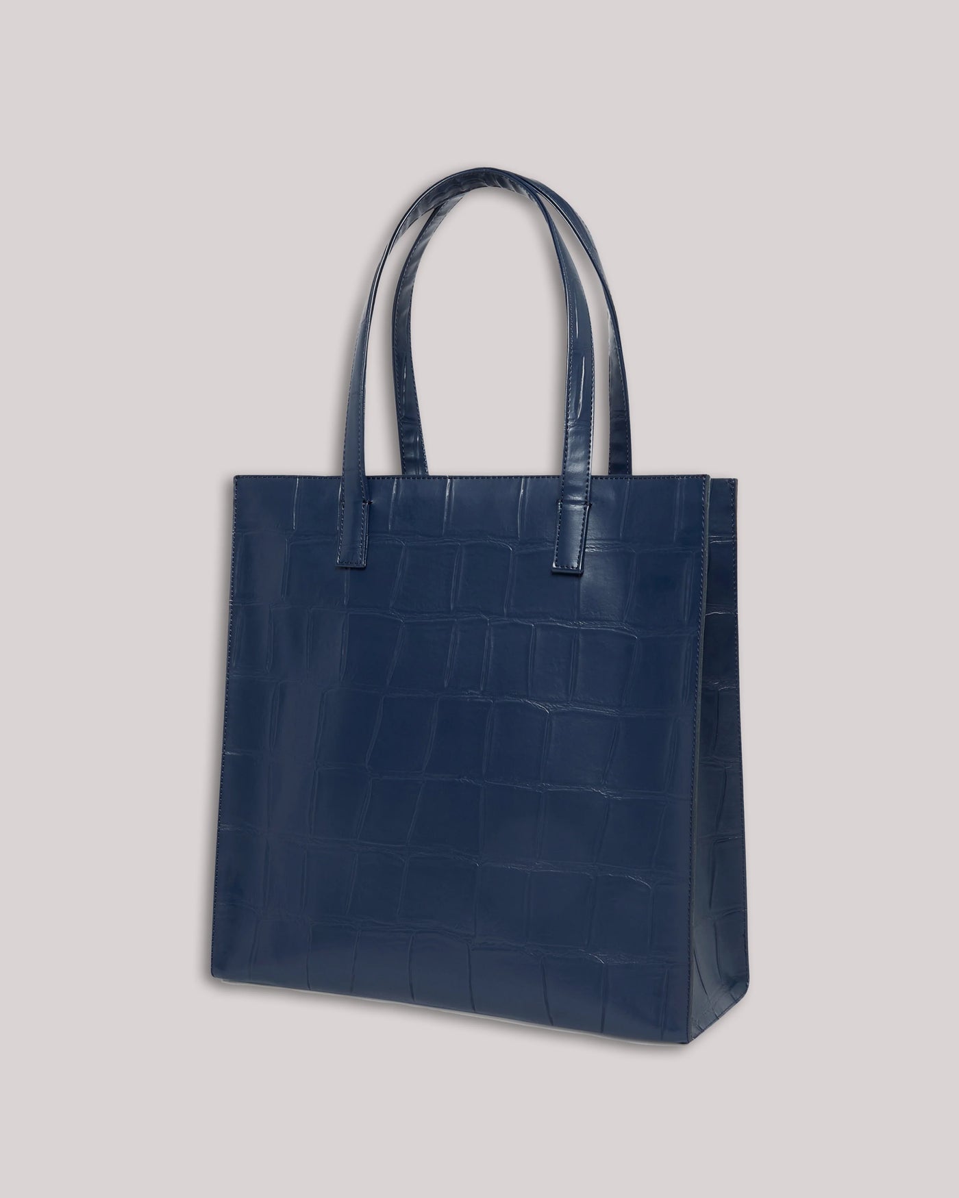 Ted Baker Croccon Large Croc Texture Icon Tote Bag | Navy