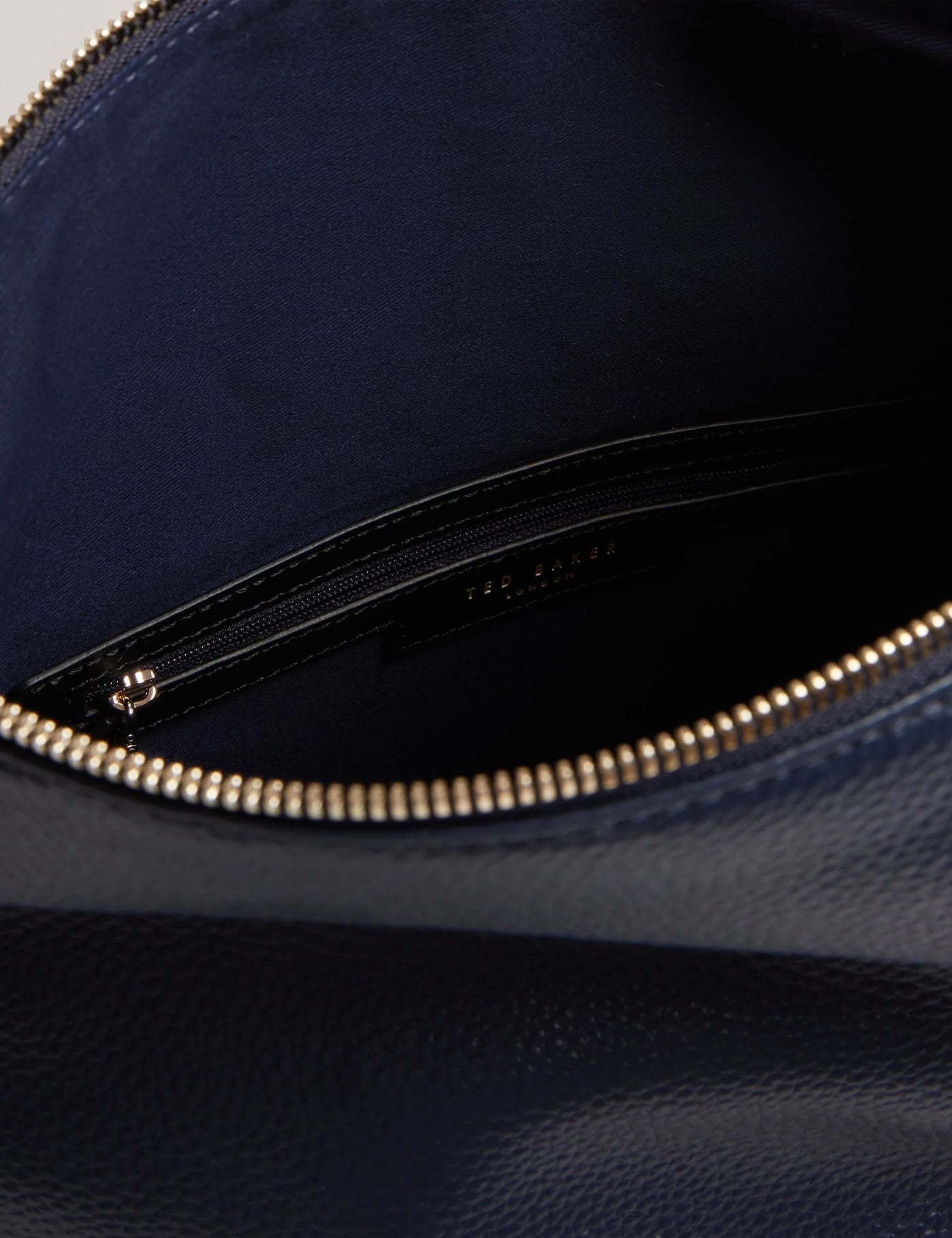 Ted Baker Essaya Leather Webbing Strap Fold Over Backpack | Navy