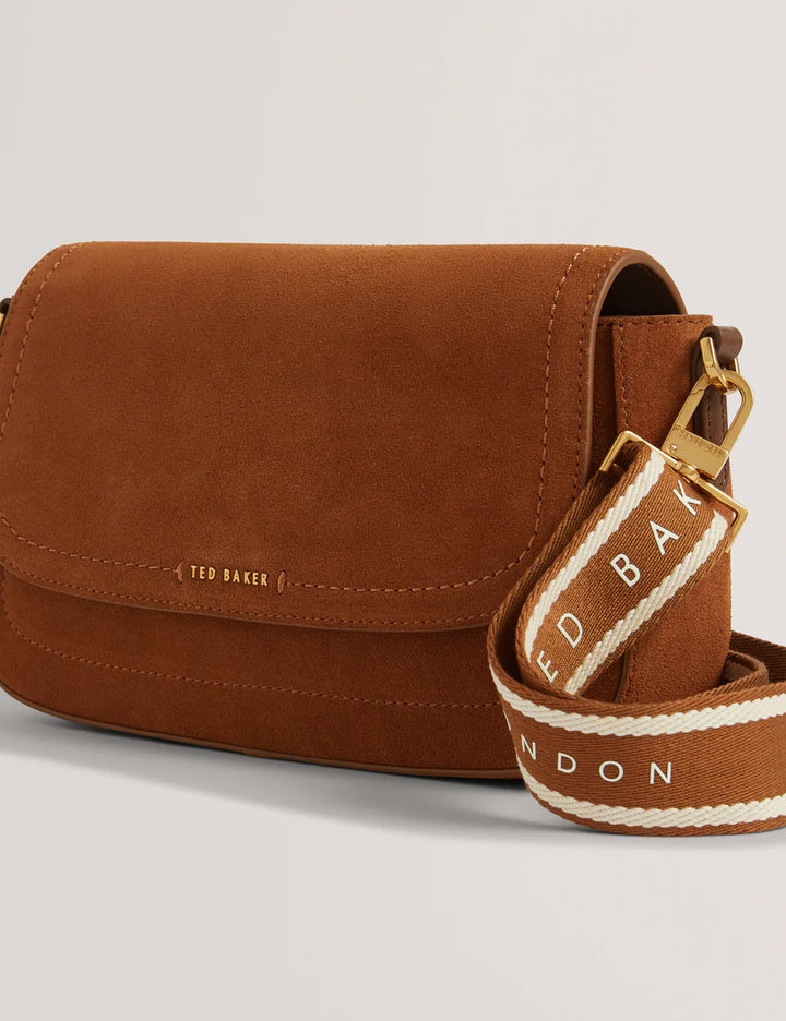Ted Baker Shayne Webbing Suede Crossbody Bag | Brown