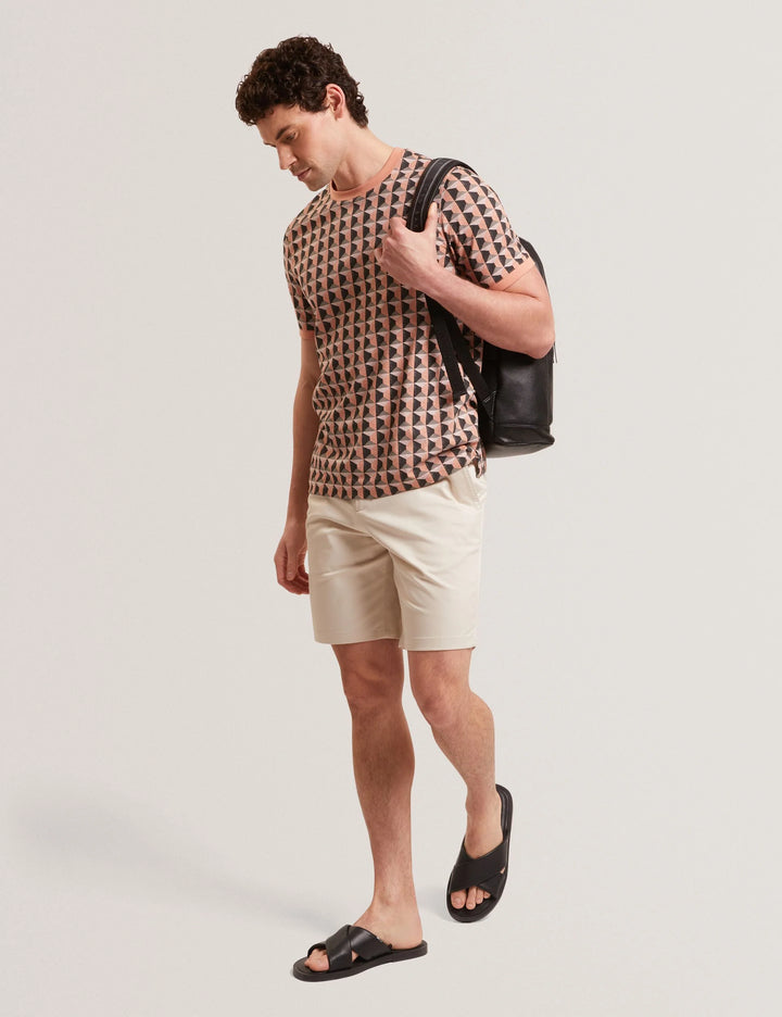 Ted Baker Loweton Slim Leg Stretch Cotton Chino Shorts | Ecru