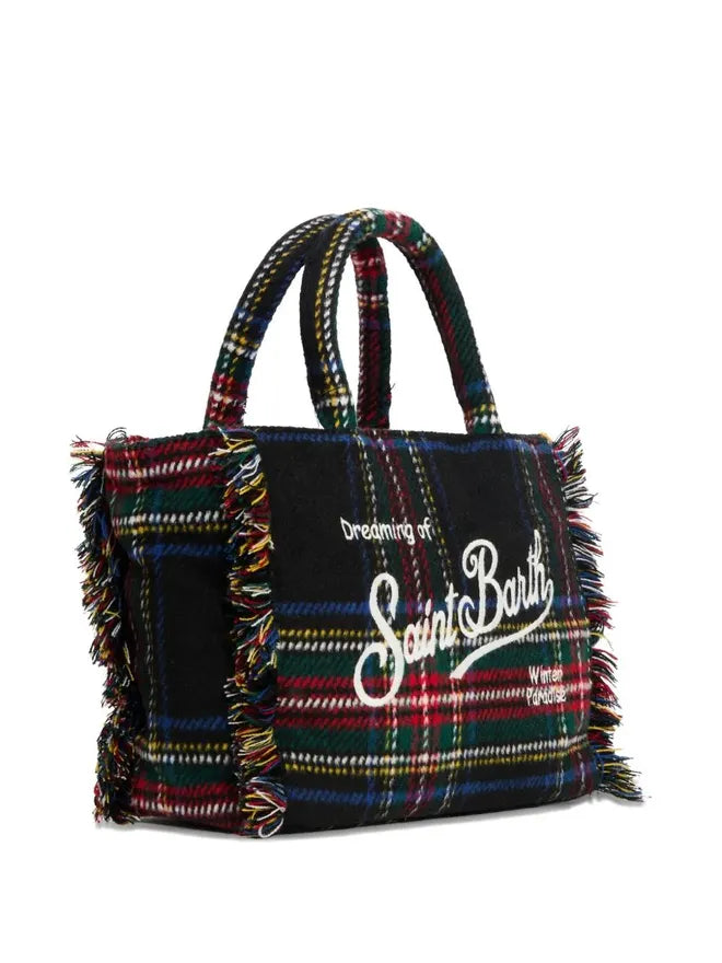 MC2 Saint Barth Colette Wool Tartan Bag | Multicolor